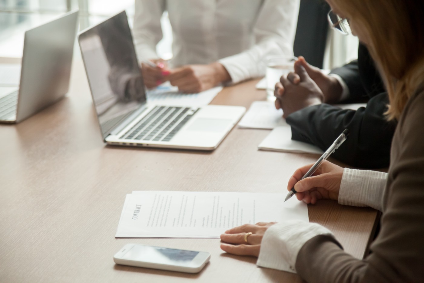Commercial property professional reviewing a deal